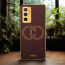 Vaku ® Vivo V23e 5G Skylar Leather Pattern Gold Electroplated Soft TPU Back Cover