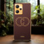 Vaku ® Xiaomi Redmi Note 12 5G Skylar Leather Pattern Gold Electroplated Soft TPU Back Cover