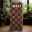 Vaku ® Samsung Galaxy S10 Cheron Series Leather Stitched Gold Electroplated Soft TPU Back Cover