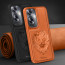 Vaku ® Oppo A79 5G Lion Embossed Luxury Designer Leather Protective Back Cover Case