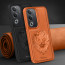 Vaku ®  Oppo A3 Pro 5G Lion Embossed Luxury Designer Leather Protective Back Cover Case