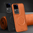 Vaku ® Vivo V30 5G Maxtron Leather Stitched Magnetic Magsafe Non-Slip Grip Shockproof Back Cover