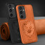 Vaku ® Samsung Galaxy S24 FE Lion Embossed Luxury Designer Leather Protective Back Cover