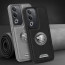 Vaku ® Oppo A3 Pro 5G Regal Shield Metal Lion Engraved Leather Protective Back Cover