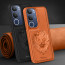 Vaku ® Vivo Y29 5G Lion Embossed Luxury Designer Leather Protective Back Cover