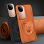 Vaku ® Vivo V40e 5G Lion Embossed Luxury Designer Leather Protective Back Cover