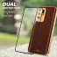 Vaku ® 2In1 Combo Oppo F19 Pro Plus Luxemberg Leather Stitched Gold Electroplated Case with with ESD Anti-Static Shatterproof Tempered Glass
