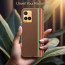 Vaku ® Vivo Y21T Felix Line Leather Stitched Gold Electroplated Soft TPU Back Cover Case