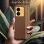 Vaku ® Vivo Y22 Felix Line Leather Stitched Gold Electroplated Soft TPU Back Cover Case