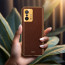 Vaku ® Xiaomi 11T Pro 5G Luxemberg Series Leather Stitched Gold Electroplated Soft TPU Back Cover