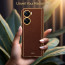 Vaku ® Vivo V29e 5G Luxemberg Leather Pattern Gold Electroplated Soft TPU Back Cover