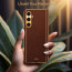 Vaku ® Samsung Galaxy A05s Luxemberg Leather Pattern Gold Electroplated Soft TPU Back Cover