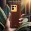 Vaku ® Vivo T2 Pro 5G Luxemberg Leather Pattern Gold Electroplated Soft TPU Back Cover