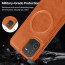 Vaku ® Vivo V25 5G Maxtron Leather Stitched Magnetic Magsafe Non-Slip Grip Shockproof Back Cover
