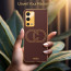 Vaku ® Oppo A55 Skylar Leather Pattern Gold Electroplated Soft TPU Back Cover