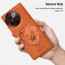 Vaku ® Vivo V30e 5G Lion Embossed Luxury Designer Leather Protective Back Cover