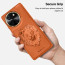 Vaku ® Vivo T3x 5G Lion Embossed Luxury Designer Leather Protective Back Cover
