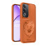 Vaku ®  Oppo A3 Pro 5G Lion Embossed Luxury Designer Leather Protective Back Cover Case