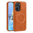 Vaku ® Vivo T2x 5G Maxtron Leather Stitched Magnetic Magsafe Non-Slip Grip Shockproof Back Cover