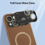 Vaku ® Apple iPhone 15 / 15 Plus Premium Silicon Polarized Texture Full Lens Protection Lens Protection Back Cover Case