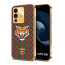 Vaku ® Vivo V23 5G Lynx Designer Leather Pattern Gold Electroplated Soft TPU Back Cover Case