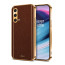 Vaku ® OnePlus Nord CE Luxemberg Series Leather Stitched Gold Electroplated Soft TPU Back Cover