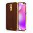 Vaku ® Xiaomi Poco X2 Luxemberg Series Leather Stitched Gold Electroplated Soft TPU Back Cover