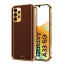 Vaku ® Samsung Galaxy A33 5G Luxemberg Leather Stitched Gold Electroplated Soft TPU Back Cover