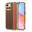 Vaku ® Vivo Y21e Felix Line Leather Stitched Gold Electroplated Soft TPU Back Cover Case