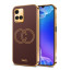 Vaku ® Vivo Y33T Skylar Leather Pattern Gold Electroplated Soft TPU Back Cover Case