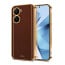 Vaku ® Vivo V29e 5G Luxemberg Leather Pattern Gold Electroplated Soft TPU Back Cover
