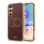 Vaku ® Samsung Galaxy A05s Skylar Leather Pattern Gold Electroplated Soft TPU Back Cover