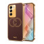 Vaku ® Vivo Y100 4G Skylar Leather Pattern Gold Electroplated Soft TPU Back Cover