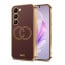 Vaku ® Vivo Y200e 5G Skylar Leather Pattern Gold Electroplated Soft TPU Back Cover