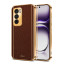 Vaku ® Oppo Reno12 5G Luxemberg Leather Pattern Gold Electroplated Soft TPU Back Cover