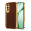 Vaku ® OnePlus Nord CE4 Luxemberg Leather Pattern Gold Electroplated Soft TPU Back Cover