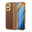 Vaku ® Oppo K10 4G Felix Line Leather Stitched Gold Electroplated Soft TPU Back Cover Case