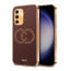 Vaku ® Samsung Galaxy S23 Skylar Leather Pattern Gold Electroplated Soft TPU Back Cover