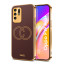 Vaku ® Oppo F19 Pro Plus 5G Skylar Leather Pattern Gold Electroplated Soft TPU Back Cover