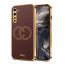 Vaku ® Oneplus Nord Skylar Leather Pattern Gold Electroplated Soft TPU Back Cover