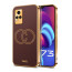 Vaku ® Vivo Y73 Skylar Leather Pattern Gold Electroplated Soft TPU Back Cover