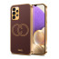 Vaku ® Samsung Galaxy A32 4G Skylar Leather Pattern Gold Electroplated Soft TPU Back Cover