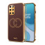 Vaku ® OnePlus 8T Skylar Leather Pattern Gold Electroplated Soft TPU Back Cover