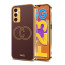 Vaku ® Samsung Galaxy F23 5G Skylar Leather Pattern Gold Electroplated Soft TPU Back Cover