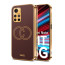 Vaku ® Redmi Note 11T 5G Skylar Leather Pattern Gold Electroplated Soft TPU Back Cover