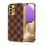 Vaku ® Samsung Galaxy A53 5G Cheron Series Leather Stitched Gold Electroplated Soft TPU Back Cover