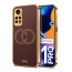 Vaku ® Xiaomi Redmi Note 11 Pro Skylar Leather Pattern Gold Electroplated Soft TPU Back Cover