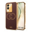 Vaku ® Vivo Y200 5G Skylar Leather Pattern Gold Electroplated Soft TPU Back Cover