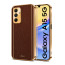 Vaku ® Samsung Galaxy A15 5G Luxemberg Leather Pattern Gold Electroplated Soft TPU Back Cover