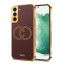 Vaku ® Samsung Galaxy S22 Skylar Leather Pattern Gold Electroplated Soft TPU Back Cover